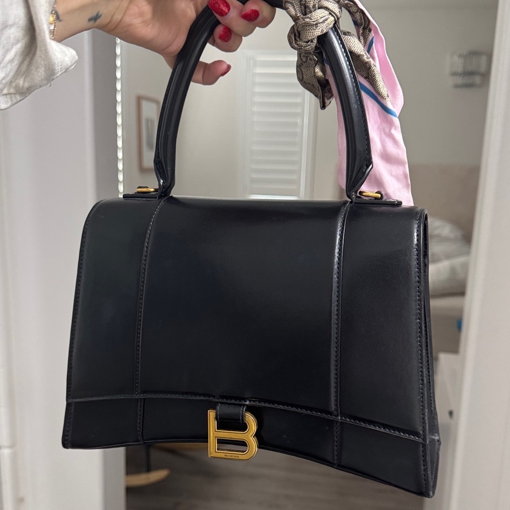 Balenciaga Black bag with Gold Hardware